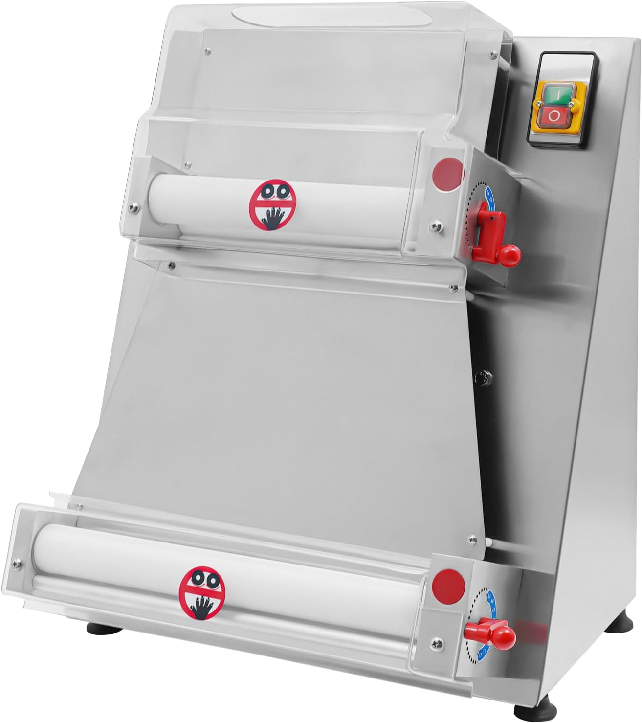 Commercial Dough Roller Sheeter 15 Inch Pizza Dough Sheeter 370W Electric Pizza Dough Roller Dough Press Machine for Noodle Pizza Bread Pasta Maker Equipment