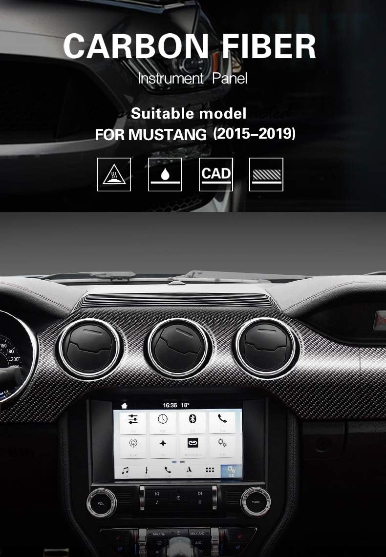 GZXinWei Carbon Fiber Dashboard Instrument Panel Car Sticker and Decals Trim Cover