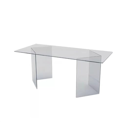 Minimalist Boss Desk Office Desk Light Luxury Tempered Glass Computer Home Desk Acrylic Modern Table Writing Desk(220 * 80 * 75cm) (One Color 220 * 80 * 75cm)