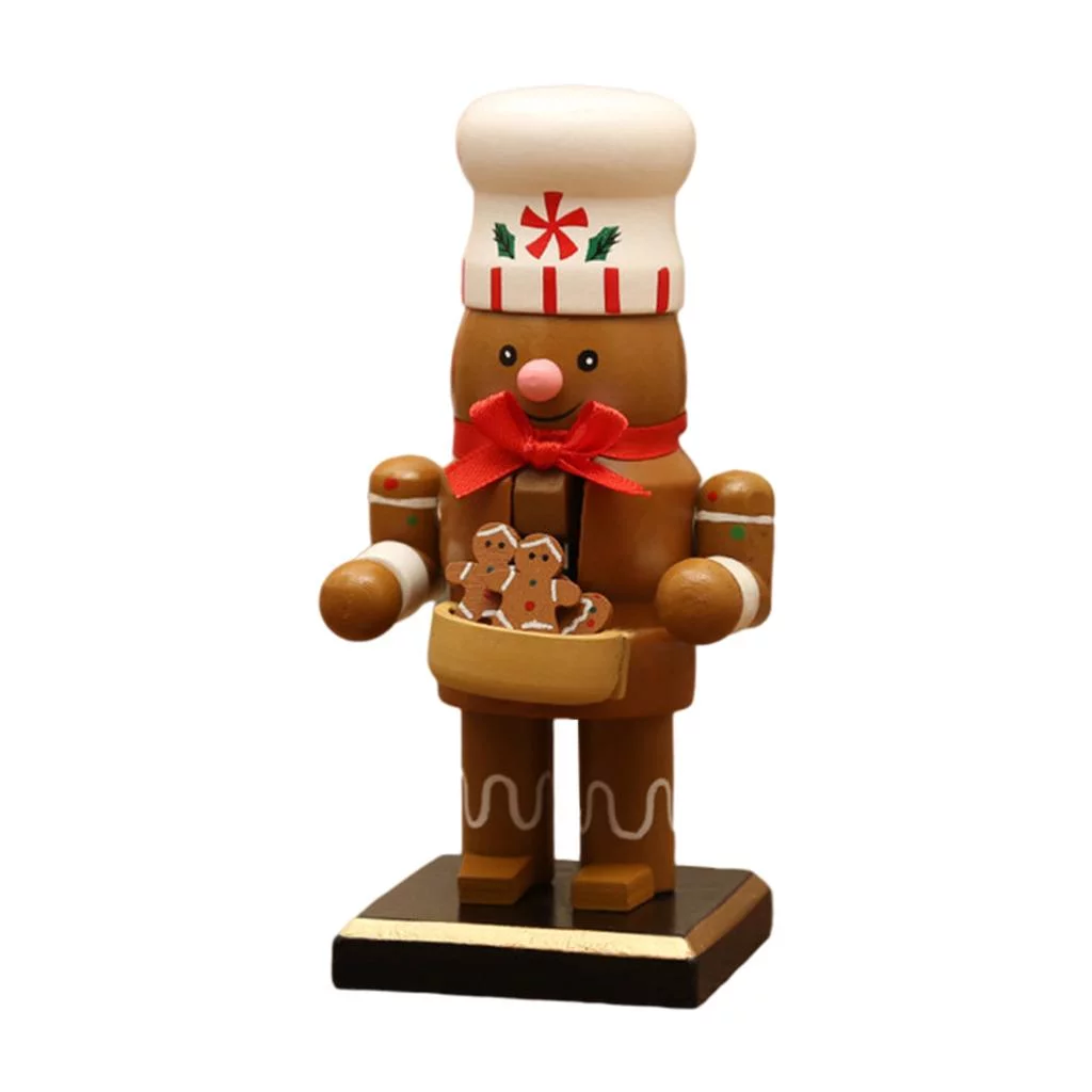 16cm Nutcracker Puppet Toys Shelves Tables Decor Xmas Gingerbread Man