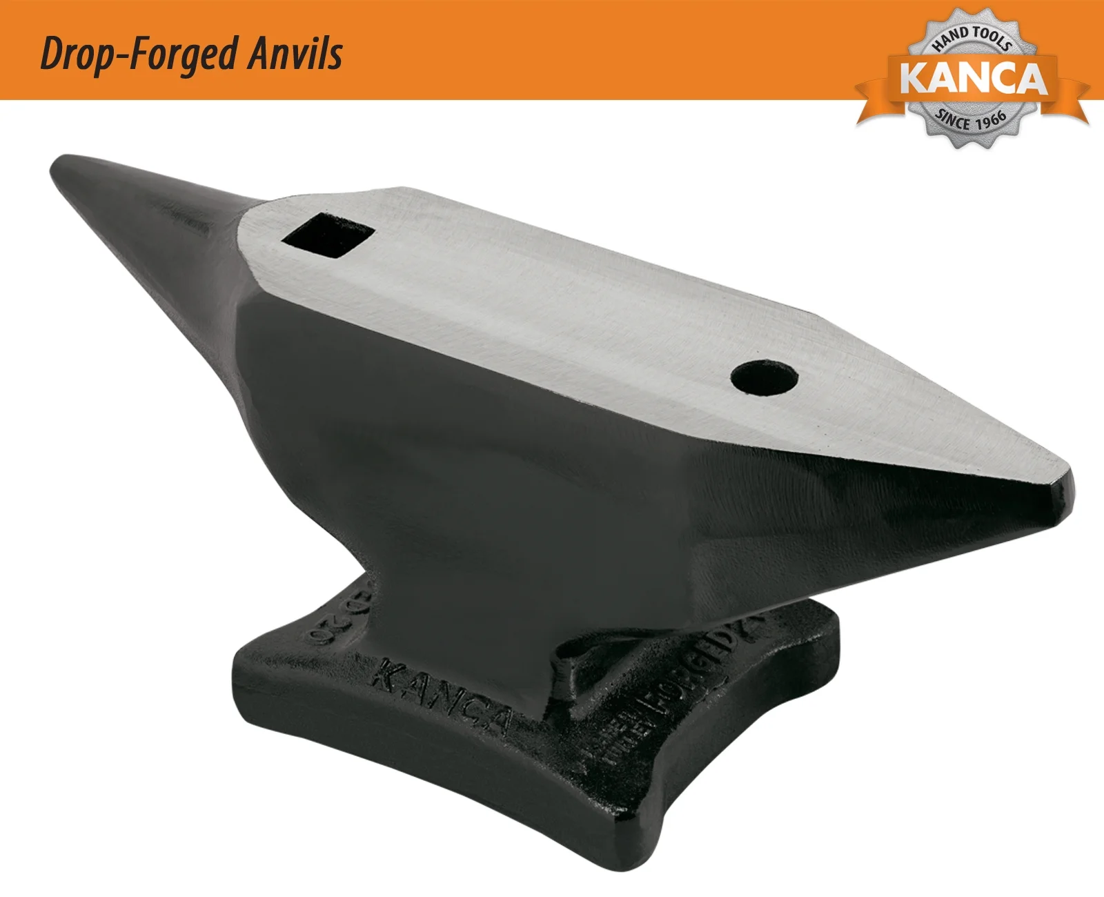 KANCA DFA-50 Drop Forged Blacksmith Anvil Hardened Surface 110 Lb Induction Hardened 54-62 HRC