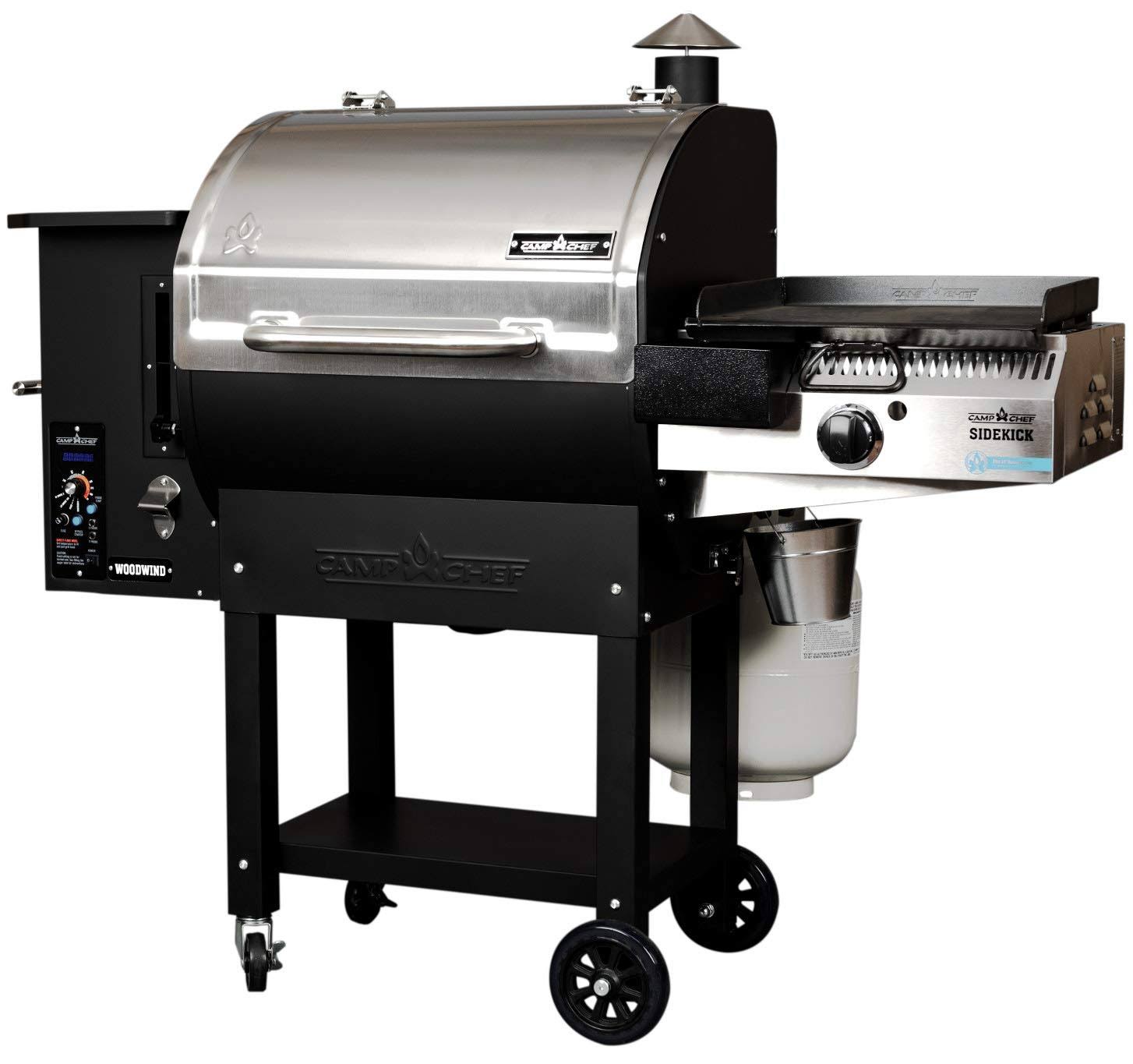 Camp Chef Woodwind Sg 24 Pellet Grill with Sidekick Stove/Griddle Accessory -