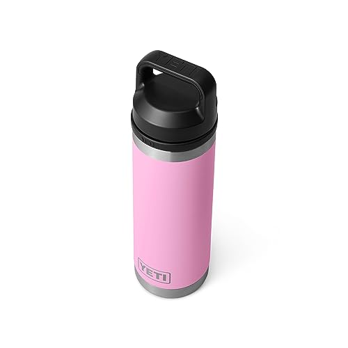 YETI Rambler 18 oz Bottle, Vacuum Insulated, Stainless Steel with Chug Cap, Sandstone Pink