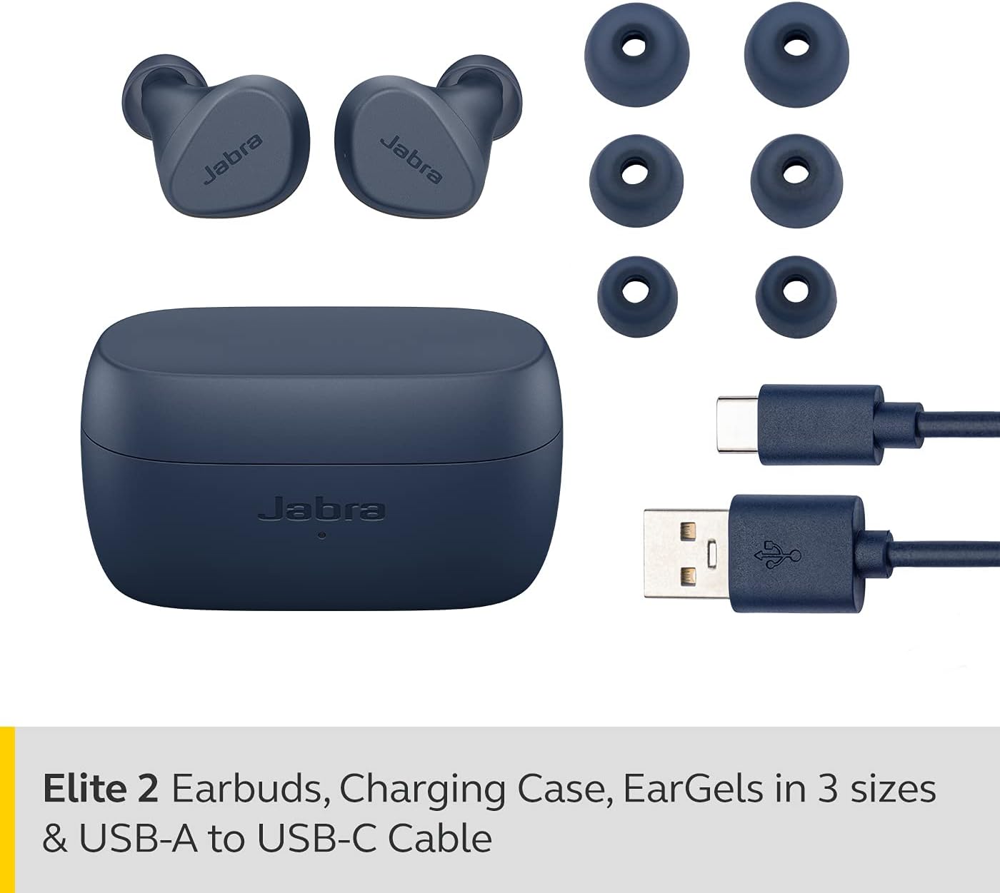 Jabra Elite 2 Wireless Earbuds Navy EU