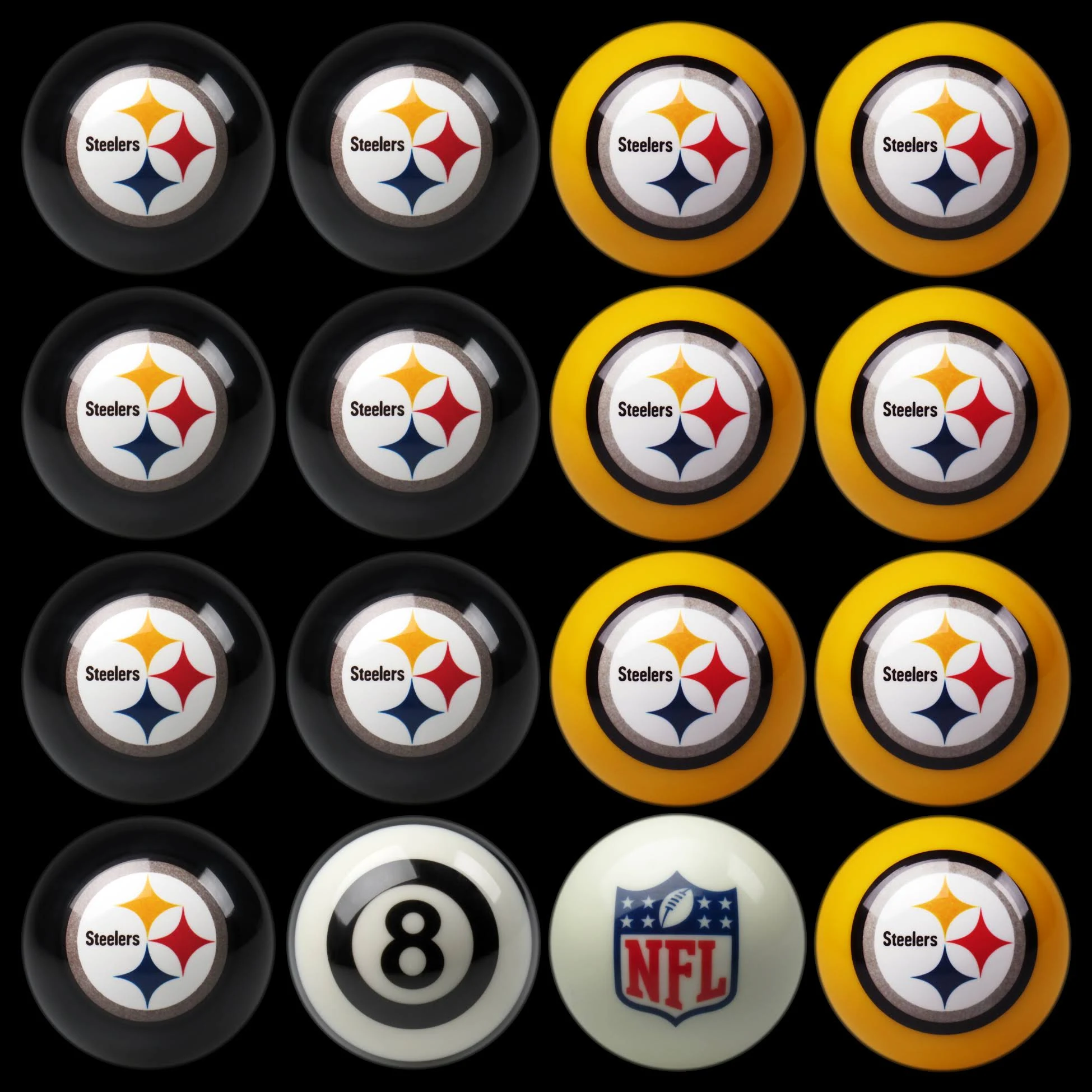 Imperial Home vs. Away Billiard Ball Set -Pittsburgh Steelers