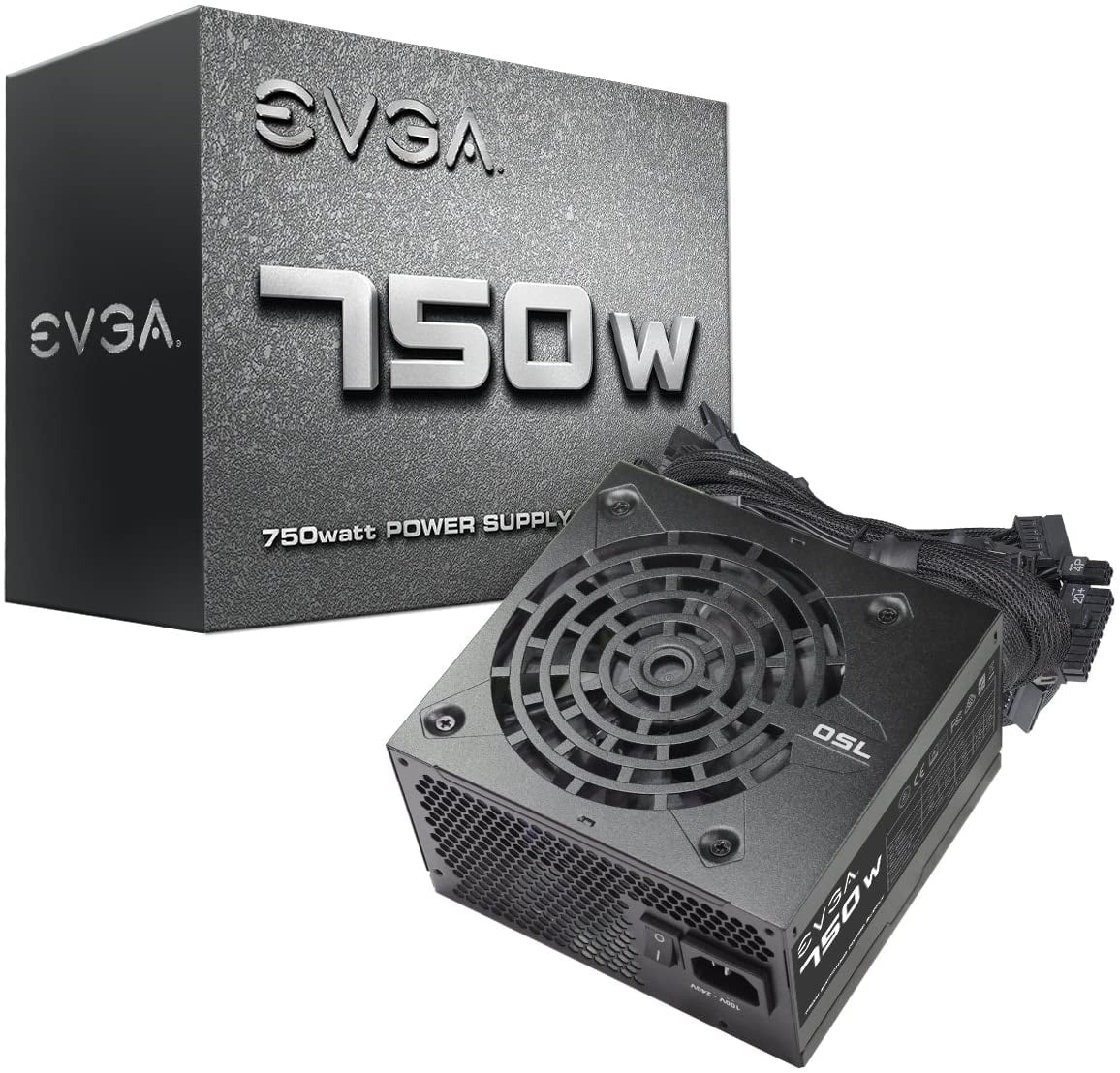 EVGA 750W Power Supply - ATX12V/EPS12V - 120 V AC, 230 V AC Input Voltage - 3.3 V DC, 5 V DC, 12 V DC, 5 V DC, -12 V DC Output Voltage - 1 Fans - Internal - 750 W