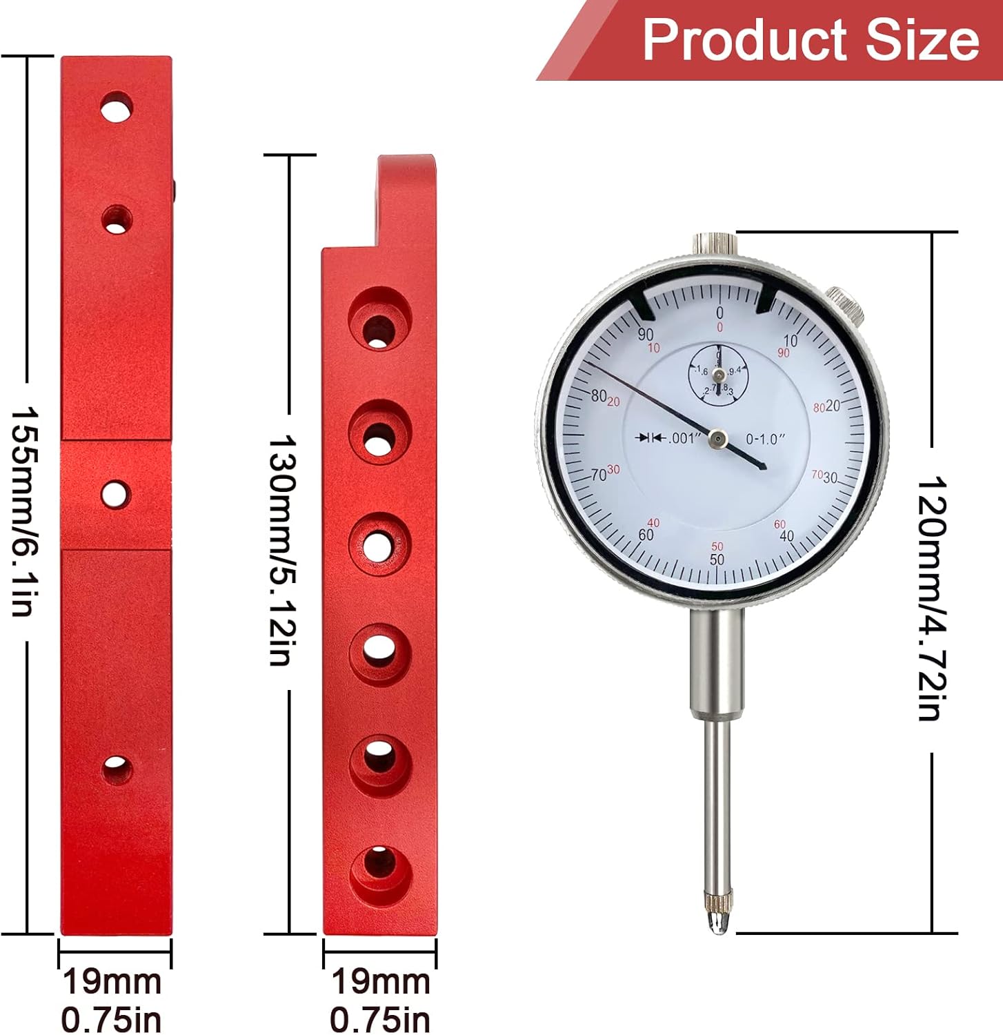 Adjustable Table Saw Dial Indicator Gauge for Checking and Setting The Accuracy of Table Saw, Necessary Tools for Table Saw Alignment and Calibration
