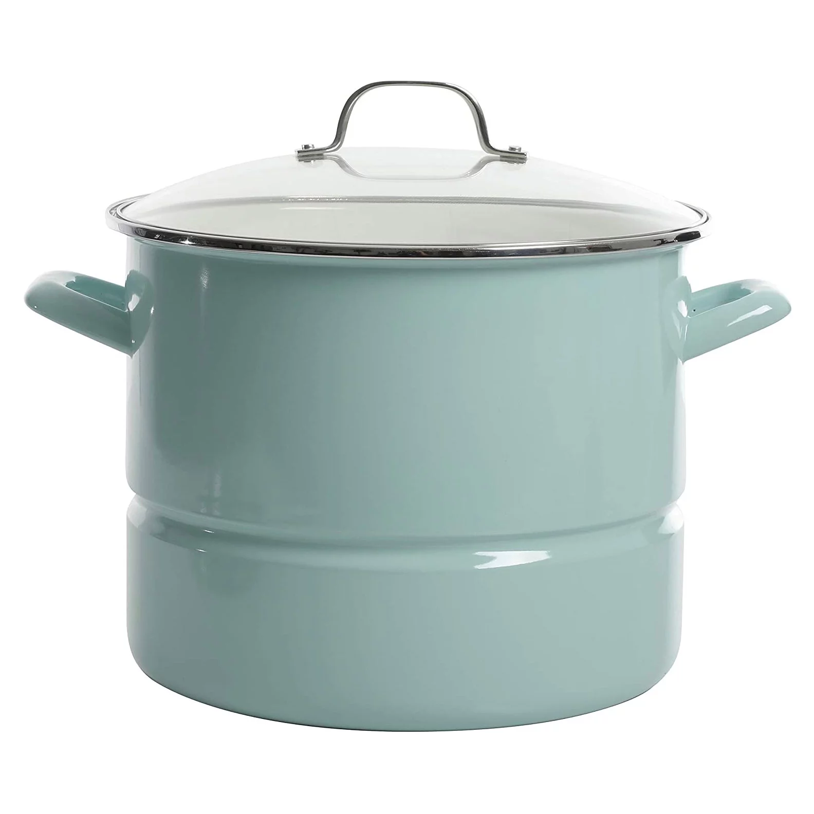 Kenmore Broadway Stainless Steel 16 Quart Steamer Stock Pot with Insert and Lid