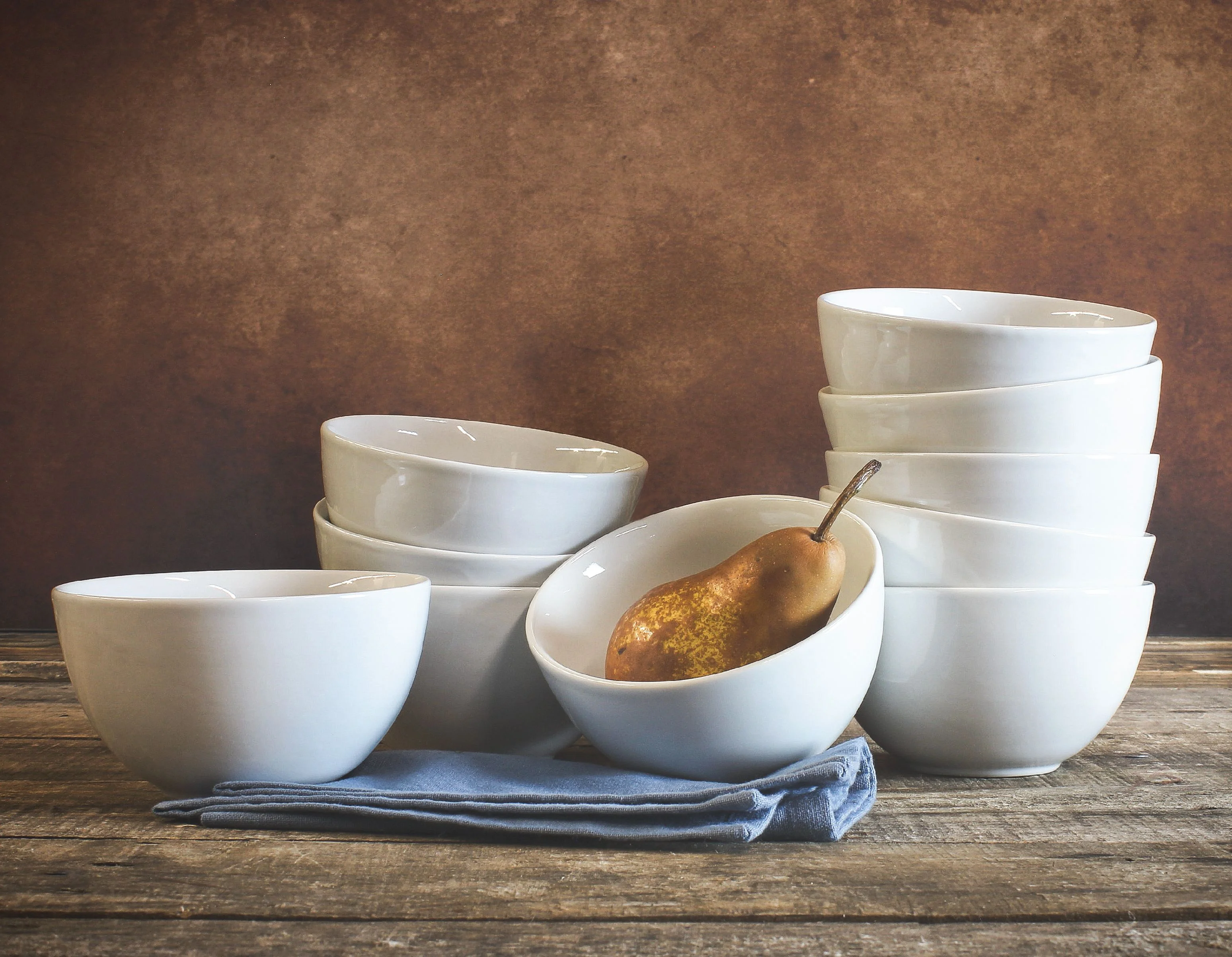 Tabletops Gallery 10 Pack White Ceramic 5.5