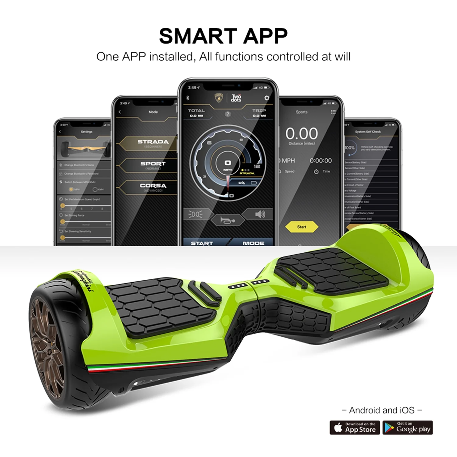 Two Dots HoverBoard Self Balance Sport Board 6.5