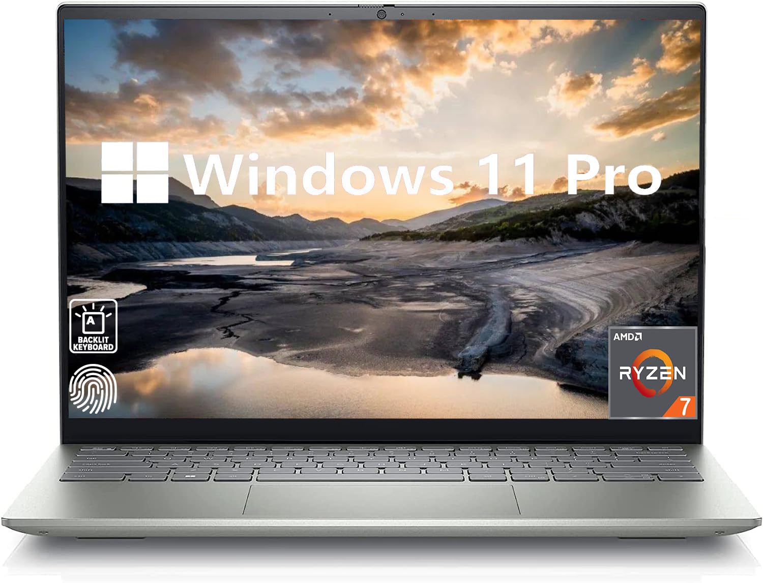 Dell Inspiron 14 Inch FHD Business Laptop, AMD Ryzen 7 5825U, 32GB RAM, 1TB SSD, Windows 11 Pro, Fingerprint Reader, Backlit Keyboard, SD Card, USB-C, HDMI