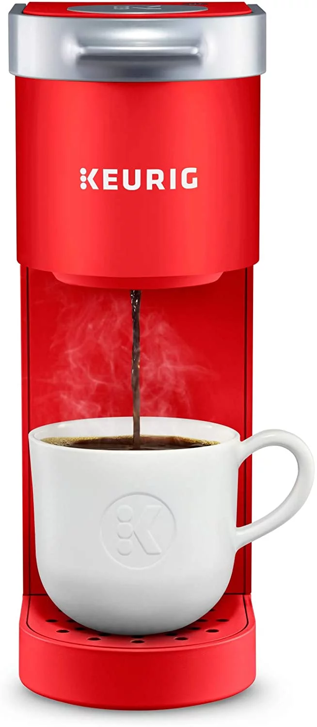 Keurig K-Mini Coffee Maker, Single Serve K-Cup Pod Coffee Brewer, 6 to 12 oz. Brew Sizes, Poppy Red