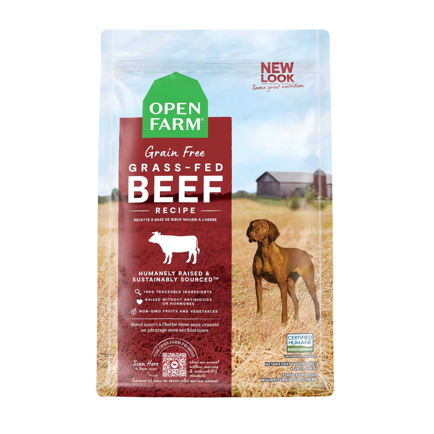 Open Farm Grass Fed Beef Grain Free Dry Dog Food - Pet Supplies online store