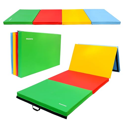 Extra Thick Folding Exercise Gymnastics Mat, 4'x10'x3