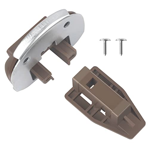 1 Set of Improved Commercial Style Drawer Slides Replacement kit Model #168 with Metal Blackplate and Drawer Stop with Roller