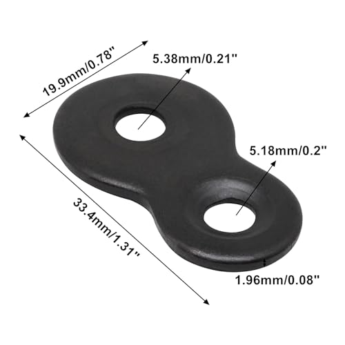 32pcs Figure 8 Fastener, Figure 8 Table Top Fasteners with Screws Heavy Duty Figure-Eigh Clips for Table Tops Connector Bracket (Black)