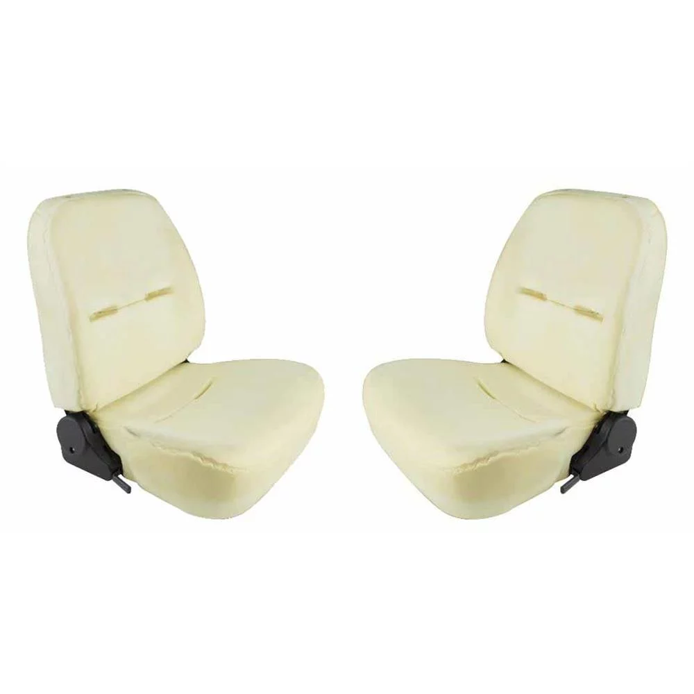 Procar Uncovered Low Back Bucket Seats, Foam Padded Driver and Passenger Uncovered Seats, Each Seat Includes a Pair of Seat Sliders, 24” Tall, 20-1/2” Wide