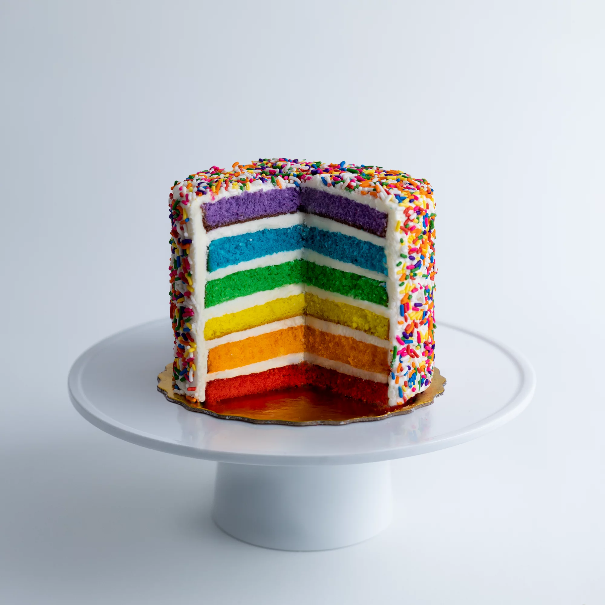 Carlo’s Bakery Cake Boss Vanilla Rainbow Cake, Small 6” Size - Serves 6 to 8 - Birthday Cakes and Treats for Delivery - Baked Fresh Daily, Delivered Frozen in Dry Ice