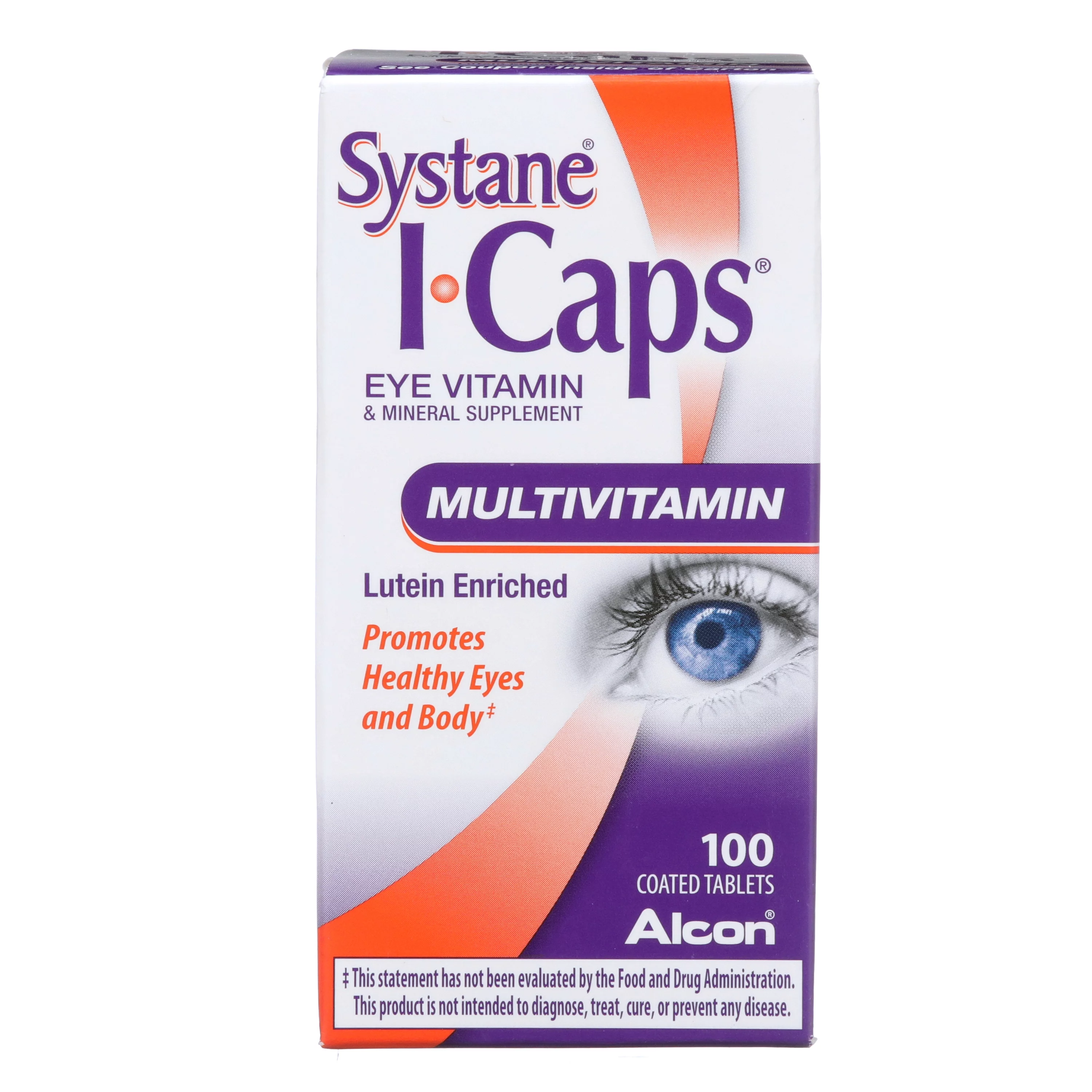ICaps Multivitamin Eye Vitamin and Mineral Support, Coated Tablets, 100 tablets