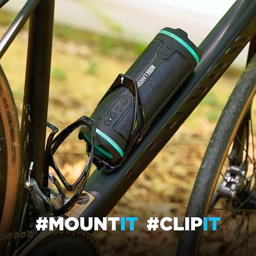 Altec Lansing HydraMOTION 2.0 Wireless Bluetooth Speaker, 16H Battery, RGB Lights, USB-C Quick Charge, IP67 Rated Waterproof Bluetooth Speaker, Mountable Speaker, Voice Assistant