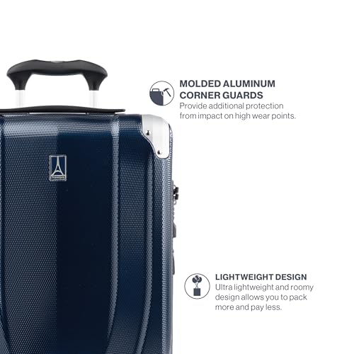 Travelpro Pathways 3 Hardside Expandable Luggage, 8 Spinner Wheels, Lightweight Hard Shell Suitcase, Carry On 21 Inch, Royal Blue