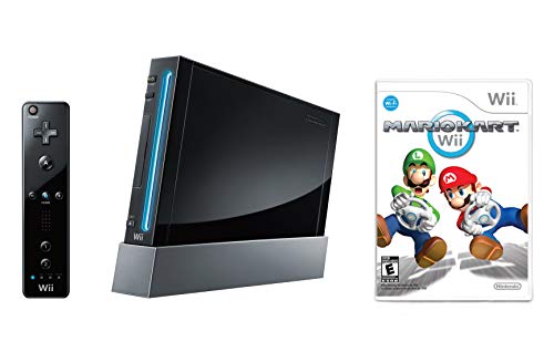 Wii Console with Mario Kart Wii Bundle - White (Renewed)