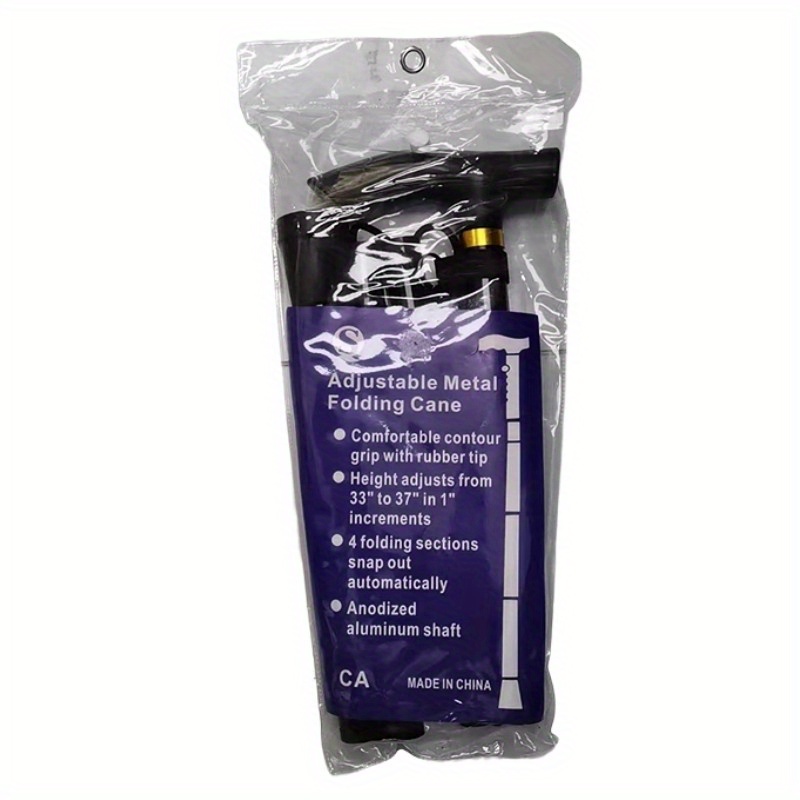 Collapsible Walking Stick, Adjustable Folding Trekking Pole With Comfortable T Handles For Men Women Elderly, Suitable For Outdoor Camping Hiking Climbing