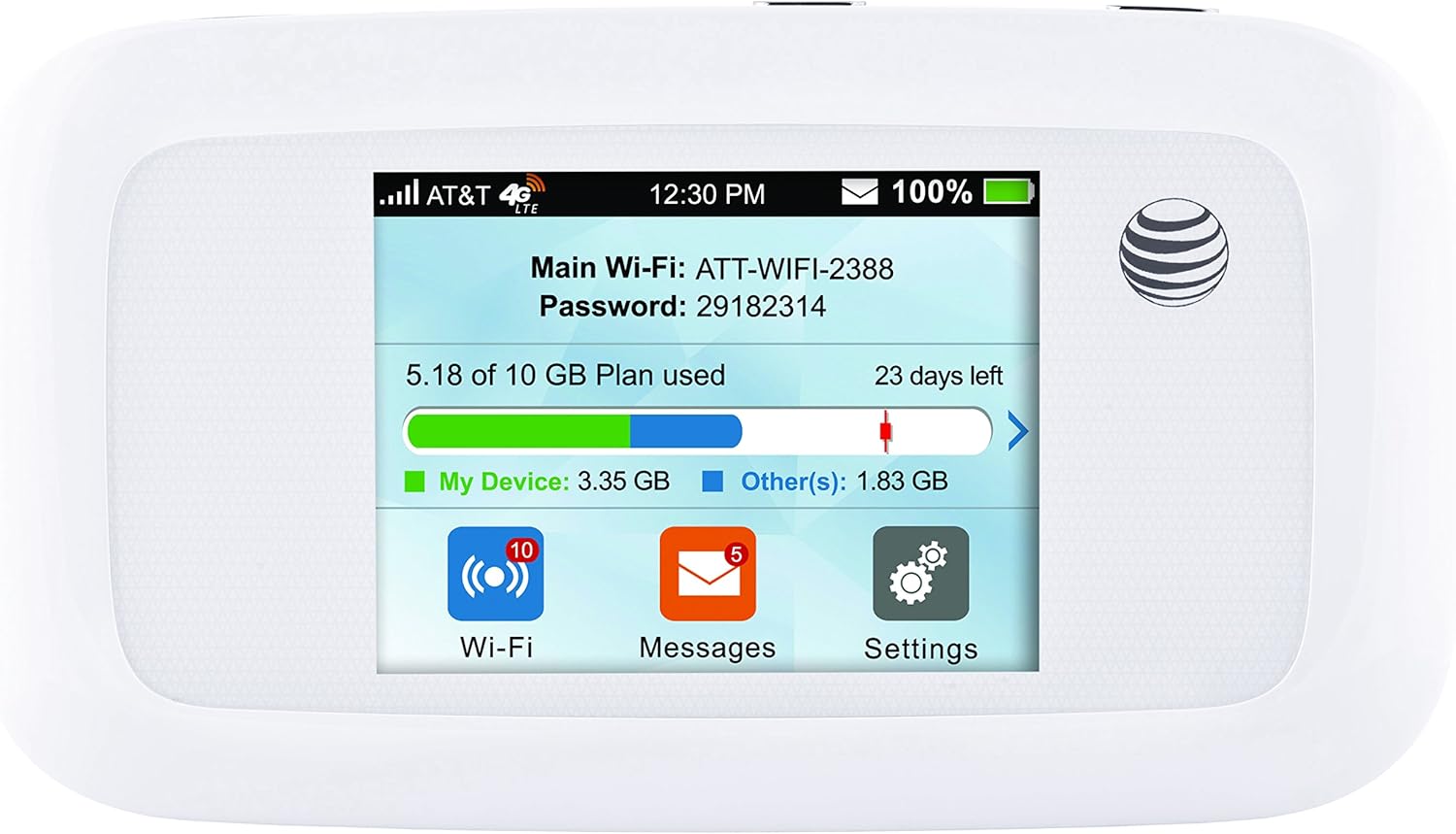ZTE Velocity | Mobile Wifi Hotspot 4G LTE Router MF923 | Up to 150Mbps Download Speed | WiFi Connect Up to 10 Devices | Create A WLAN Anywhere | GSM Unlocked - White
