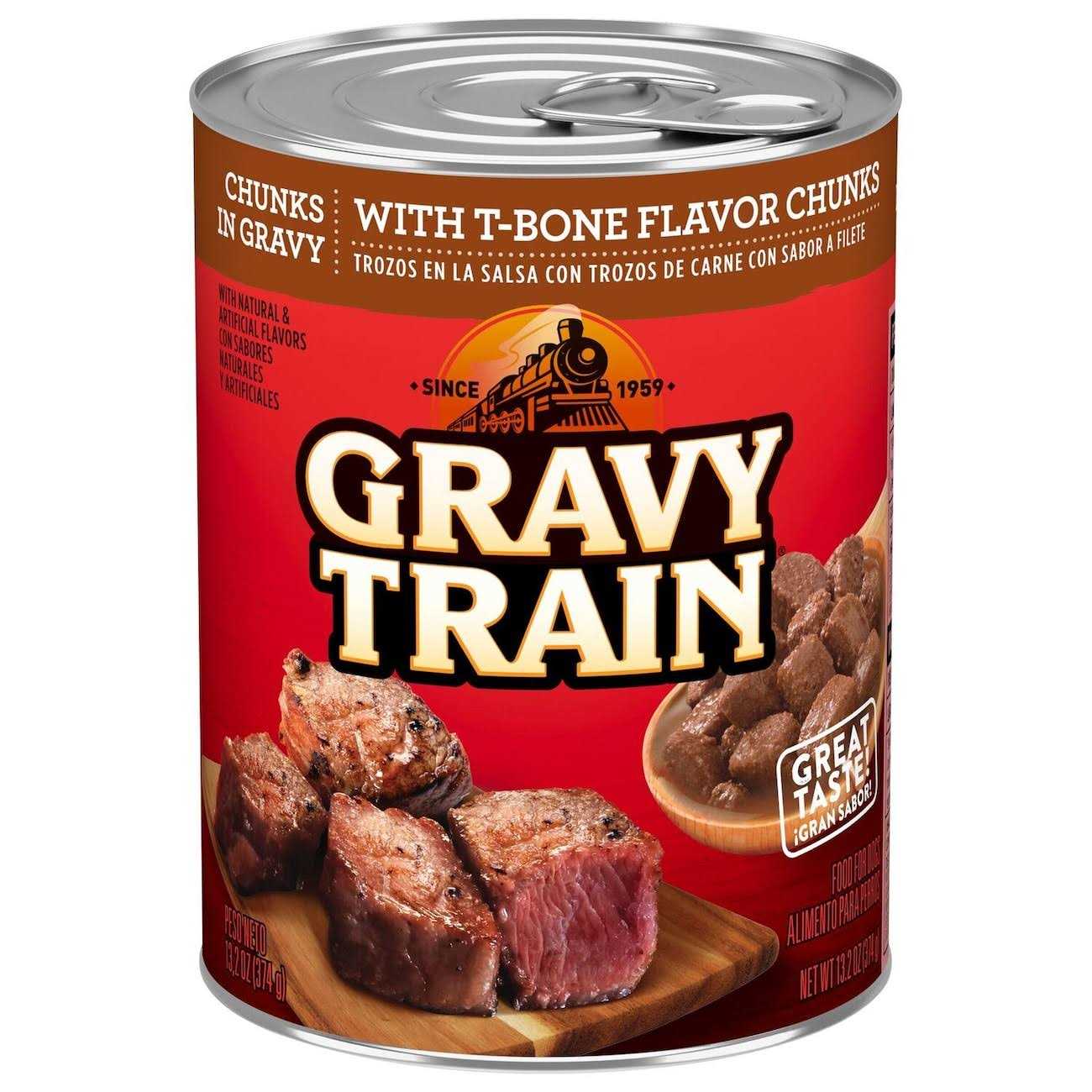 Gravy Train Chunks in Gravy Dog Food With T-Bone Flavor - Pet Supplies online store