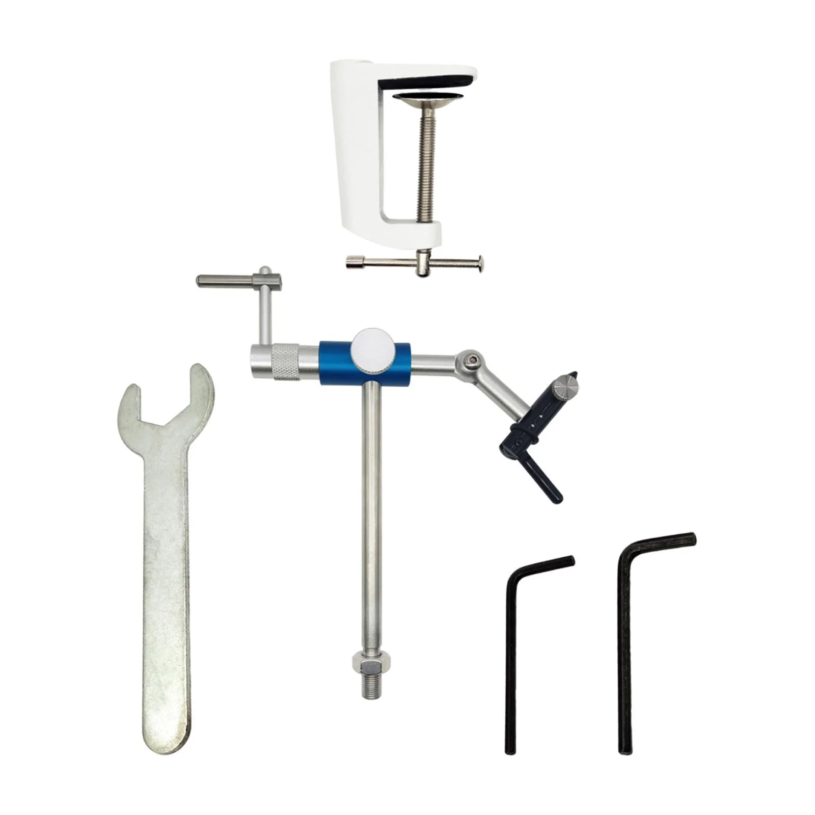 Fly Tying Vise,Rotary Fly Tying Vise Fishing Flies Tying Tool,Fly Gears 360 degree Rotation Multiple Adjustments,C Clamps Tying Vise with Steel Hardened Jaw,Handy Fly Hooks Tool for Beginner