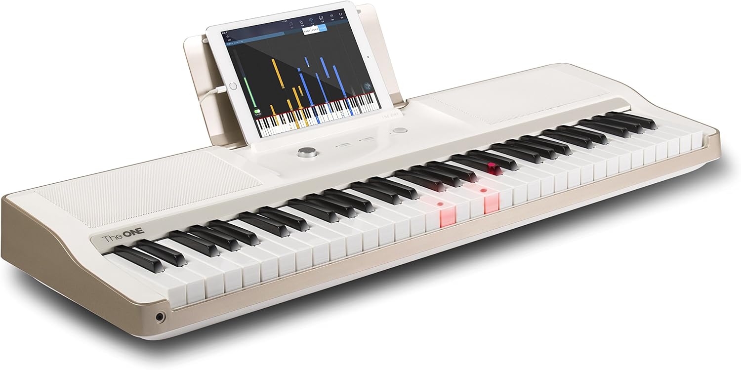 The ONE Smart Piano Keyboard with Lighted Keys, Electronic Piano 61 Keys, Electronic MIDI Keyboard, Home Digital Music Keyboard, Teaching Portable Keyboard Piano, Onyx Black