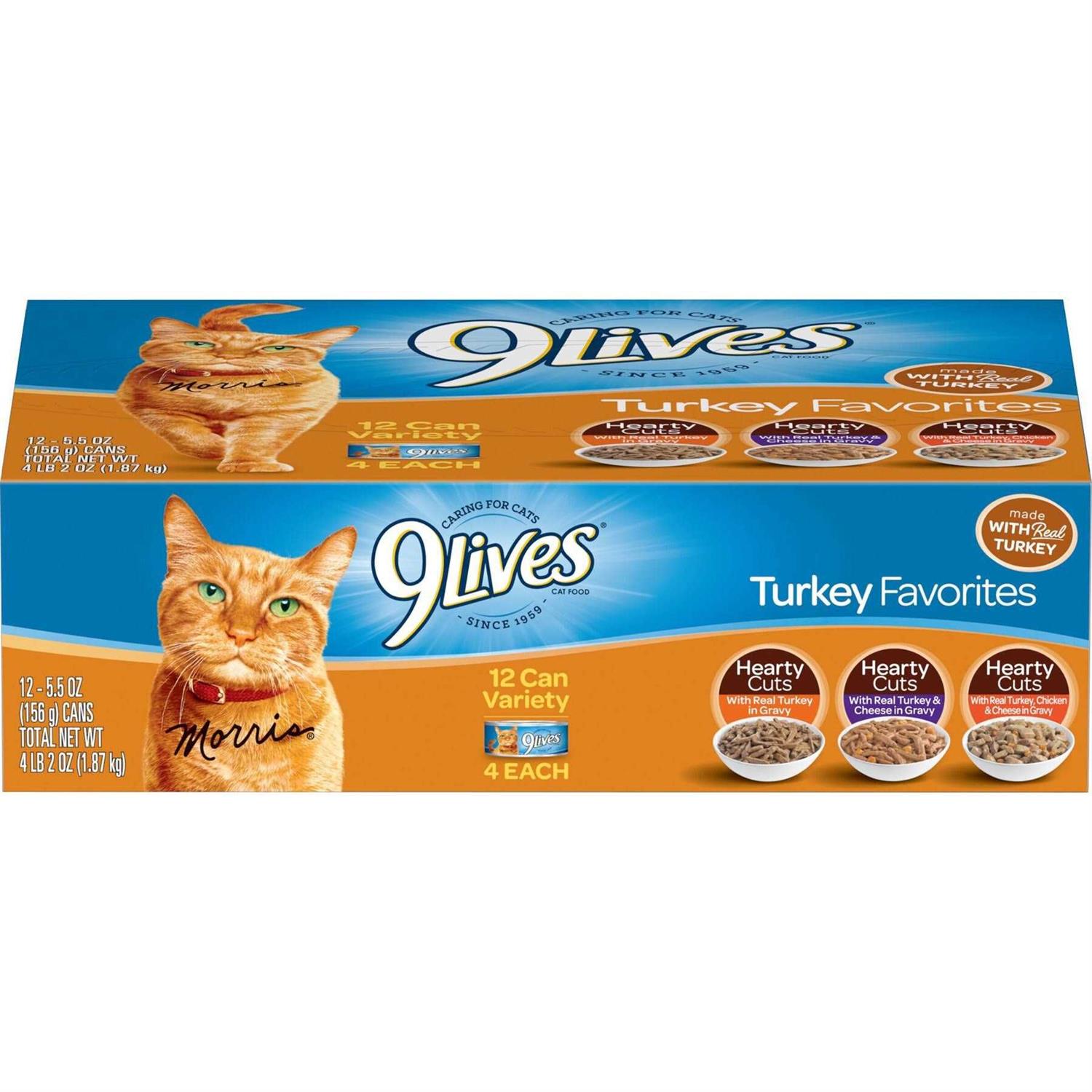 9Lives Turkey Favorites Variety Pack 5.5-Ounce - Pet Supplies online store