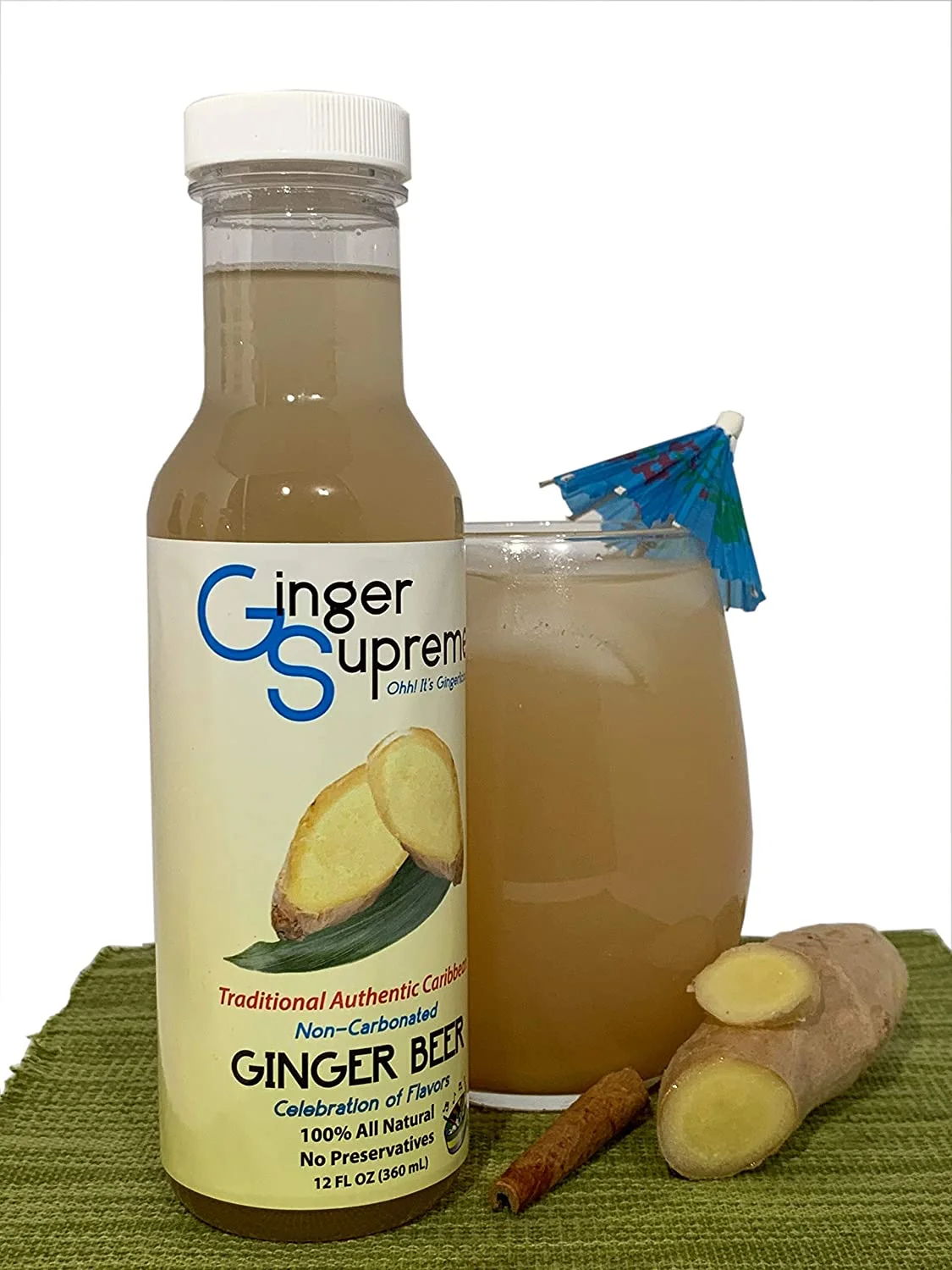 Caribbean Ginger Beer Non-Carbonated Non-Alcoholic All Natural (6-Pack)