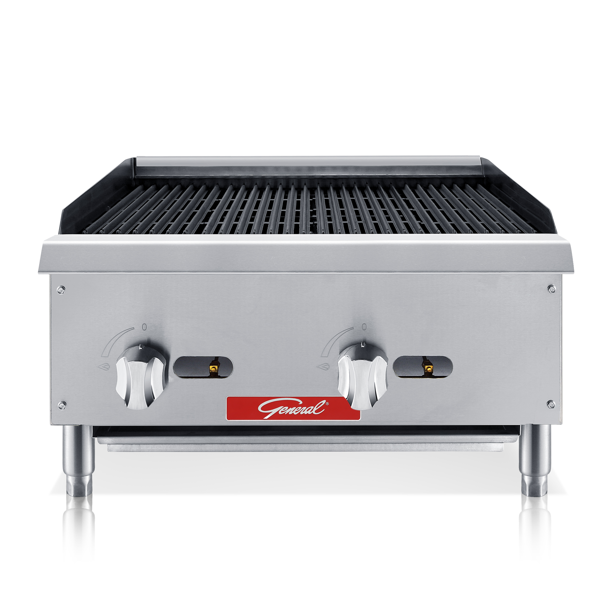 General Foodservice Charbroiler Grill, 2 Burners, 100,000 BTU's, 24