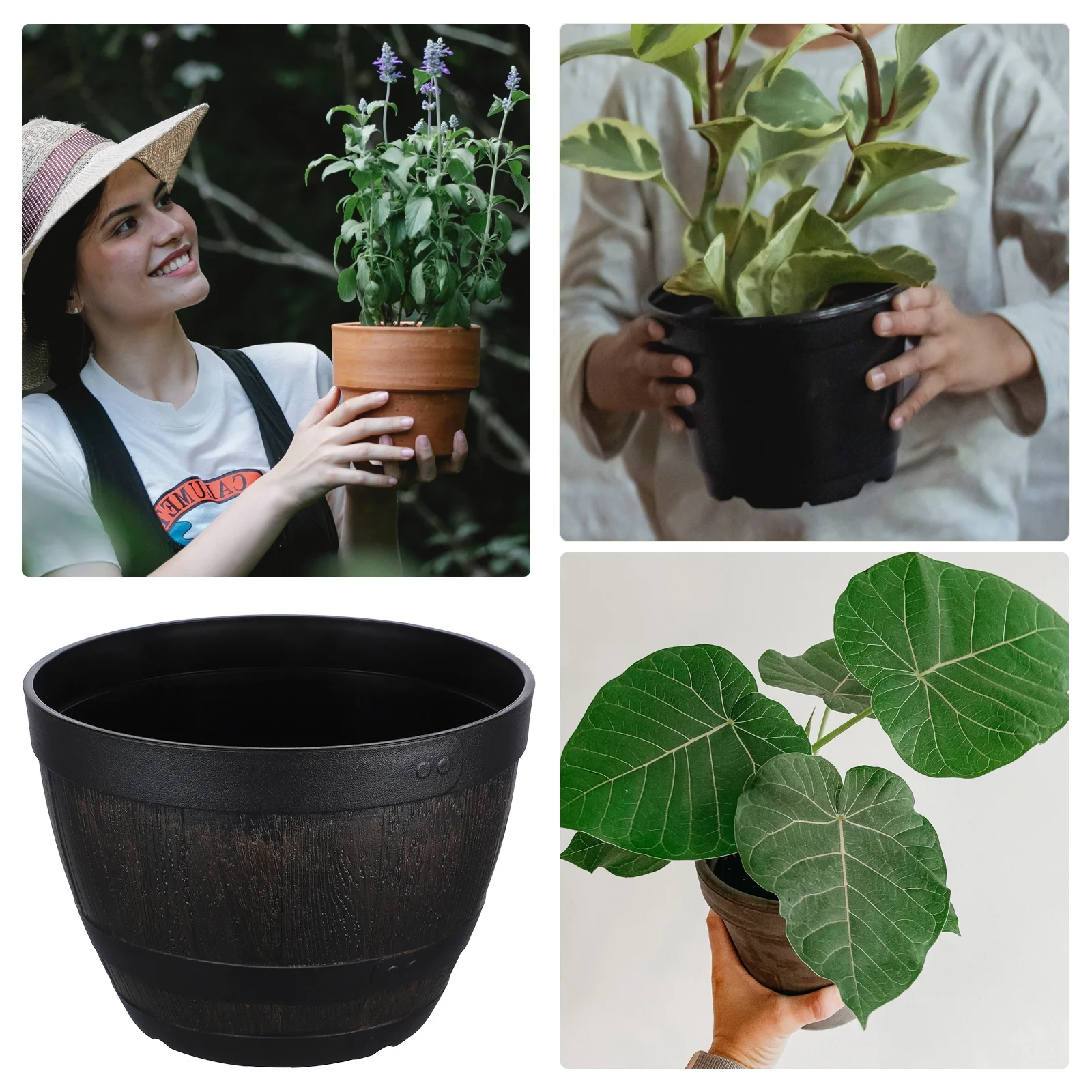 Plant Pots Indoor Tall Artificial Plants Flowerpot No Hole Planter