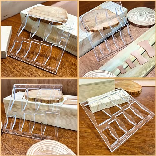 10 in 1 Router Templates for Woodworking, Butterfly Jig Bowtie Inlay Template, with 1/4 inch Router Bushing Guide Template Liner and nut,1/4