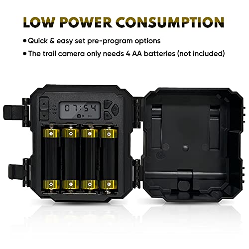 WOSPORTS Mini Trail Camera 2 Pack 24MP 1080P HD, Hunting Camera with Night Vision Motion Activated, Game Camera for Wildlife Monitoring