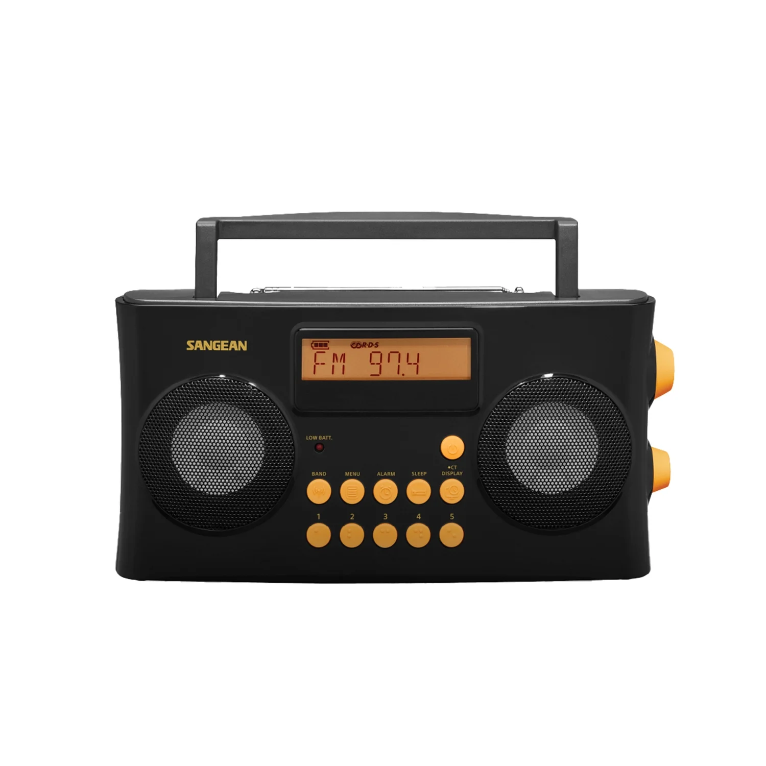 Sangean PR-D17 AM/FM-RDS Portable Radio Specially Designed for the Visually Impaired with Helpful Guided Voice Prompts, Black