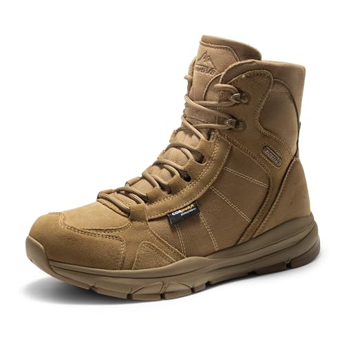NORTIV 8 Men's Lightweight Military Tactical Work Boots Outdoor Hiking Motorcycle Combat Boots