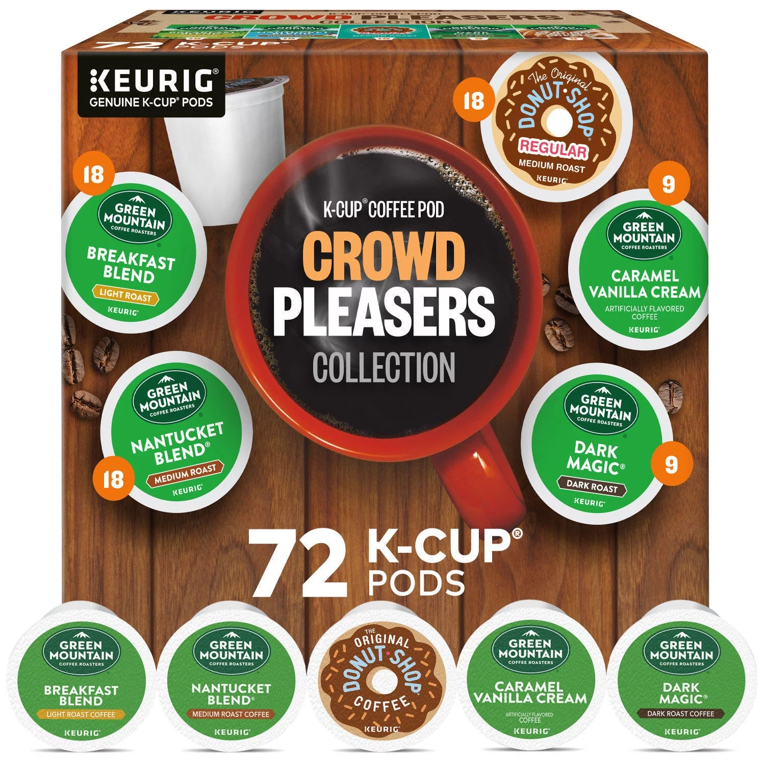 Keurig Crafted Classics Coffee K-Cup Pod Variety Pack 72 Count