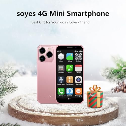 Mini Phone 4G Unlocked World's Smallest Mini Smartphone 3.0'' Touch Screen Compact Mobile Phone for Kids & Students 2000mAh Battery Cell Phone with Dual SIM Quad Core Face ID GPS 2GB+16GB Black