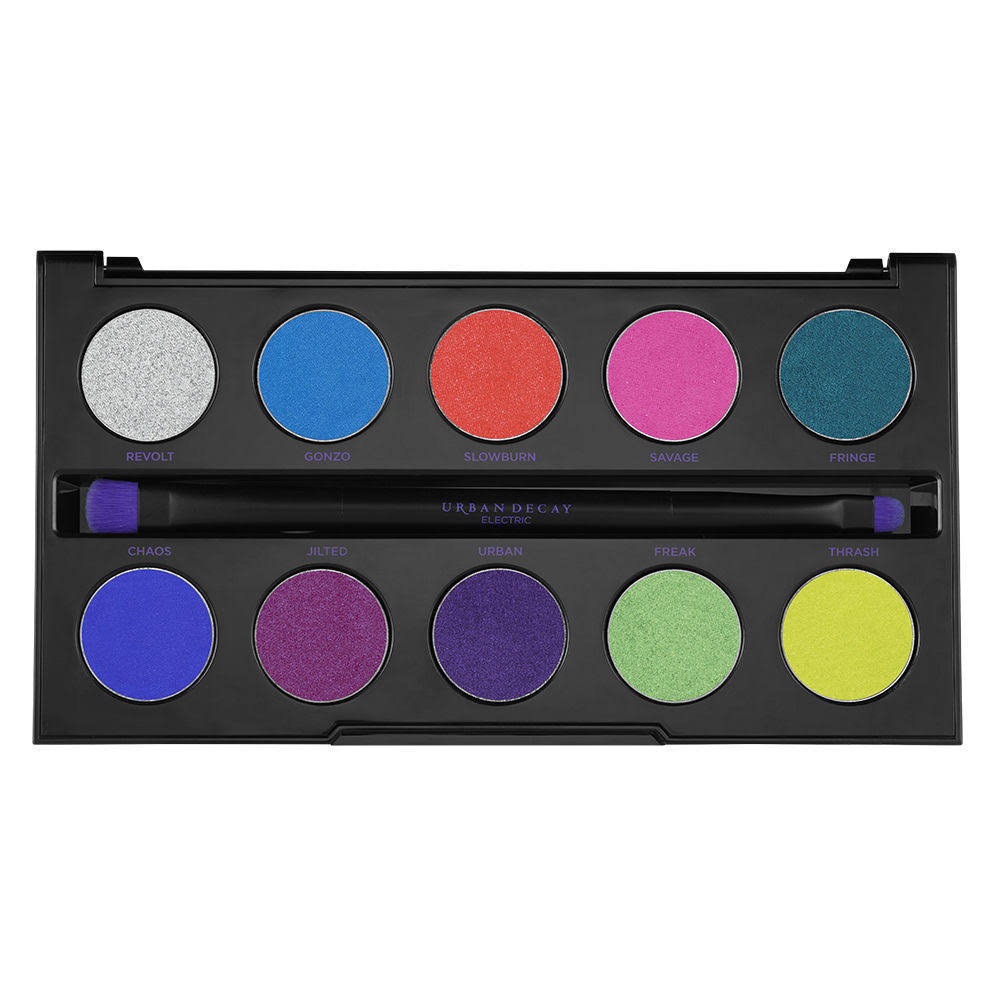 Urban Decay Electric Pressed Pigment Eyeshadow Palette with Brush