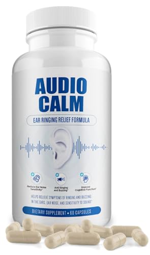Audio Calm - Tinnitus Relief for Ringing Ears - Ear Health Vitamins - Natural Stop Tinnitus Relief Solution - Rapid Ear Ringing Relief, Buzzing, Clicking and Reduce Ear Noise | 60 Capsules (1)