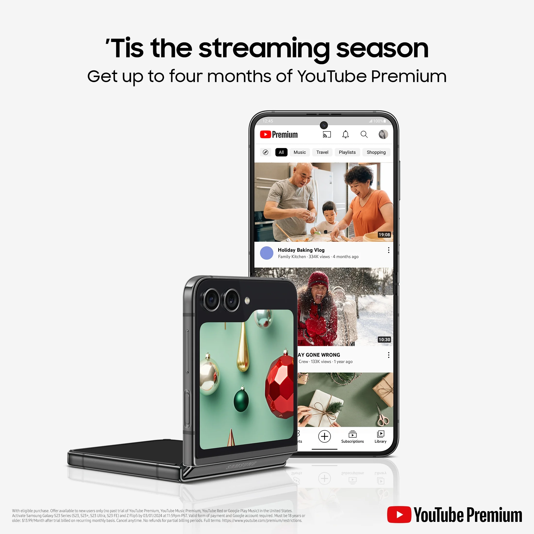 SAMSUNG Galaxy Z Flip 5 Cell Phone, Factory Unlocked Android Smartphone, 256GB, Compact, Foldable Design, One-Hand Control, Best Selfies, Full Cover Screen, Hands-Free Use, US Version, 2023,Graphite