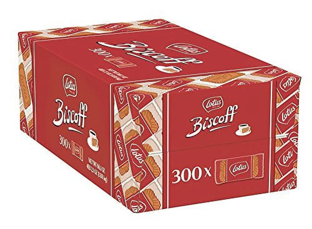 Lotus Biscoff Cookies - Caramelized Biscuit Cookies - 300 Cookies (1 Box Individually Wrapped) - non-GMO Project Verified And Vegan
