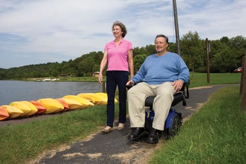 Pride Jazzy Elite HD Power Wheelchair, 450 Lbs. Weight Capacity, with 5-Year Extended Warr (Red, 22