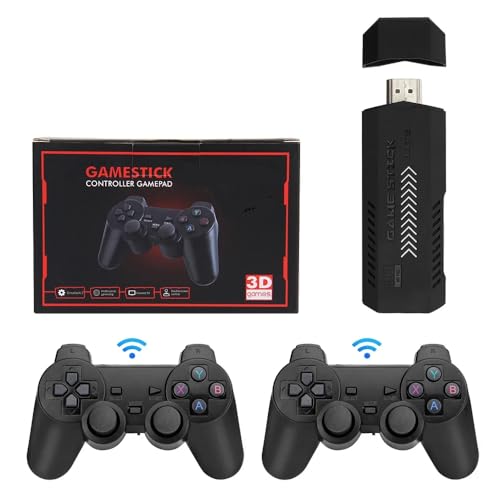 X2+ Game Stick 2.4G Wireless Controller Gamepad Compatiable With GTA/GOW/POP/NFS & 30000+ Retro game Console|Handheld Video Game For Kids,Adults|Play Retro Mini Video Games For TV| Gift| 1Unit
