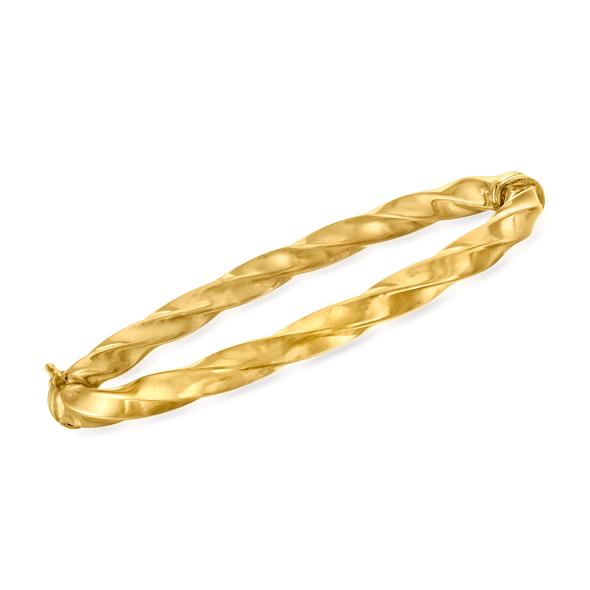 Ross-Simons 18kt Gold Over Sterling Twisted Bangle Bracelet, Women's, Adult