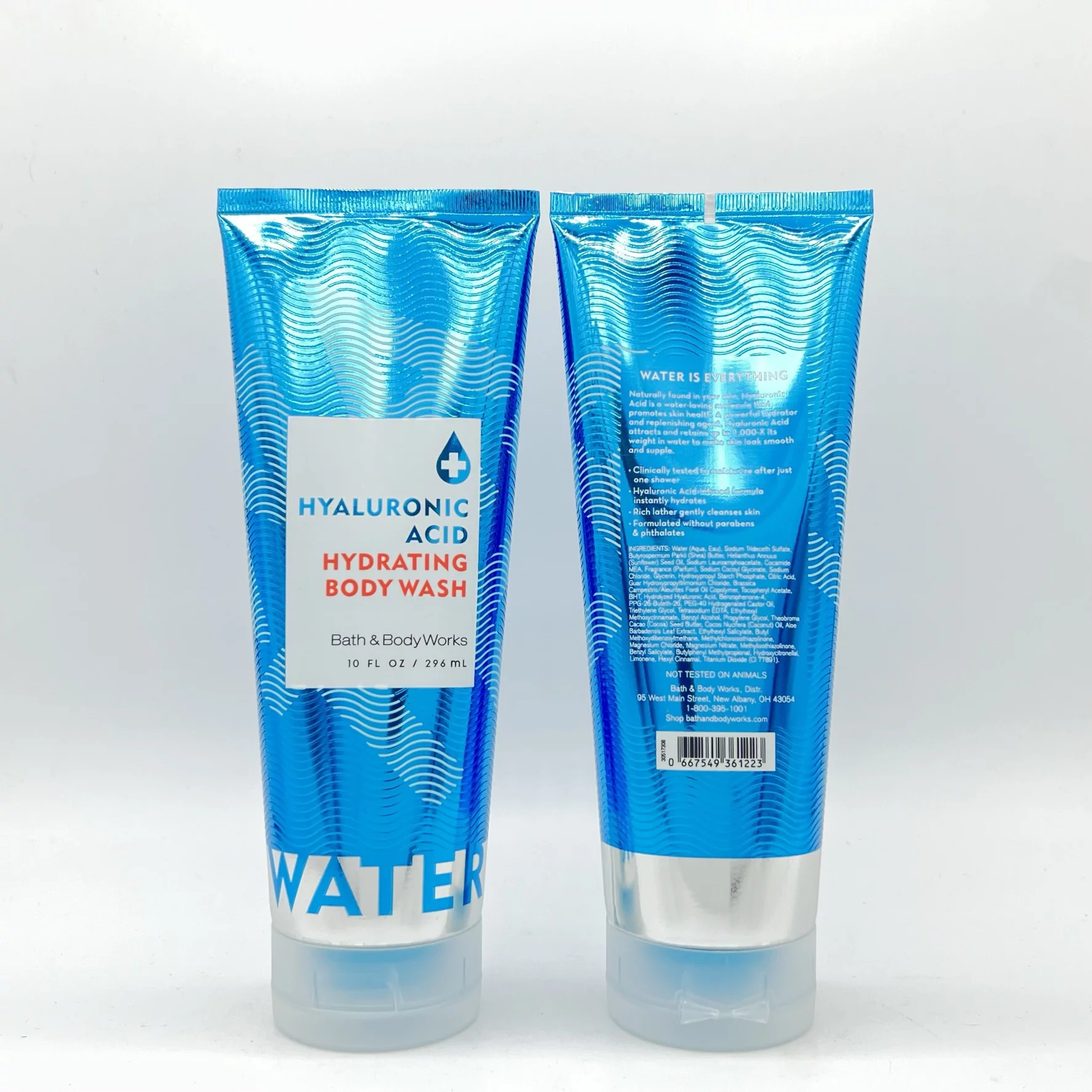 Bath and Body Works Hyaluronic Acid 10oz Hydrating Body Wash Pack of 2