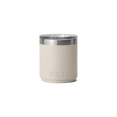 YETI Rambler Lowball, Vacuum Insulated Stainless Steel Stackable Lowball with MagSlider Lid, Stainless Steel, 10 oz (296 ml)